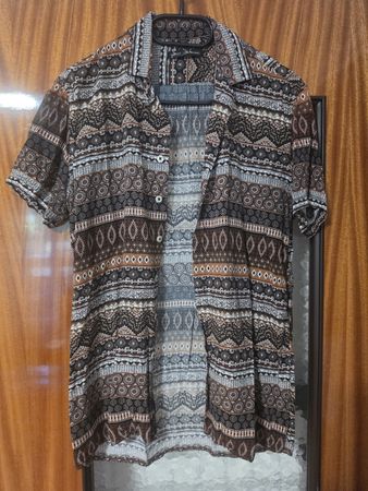 Chemise homme imprimée manches courtes 