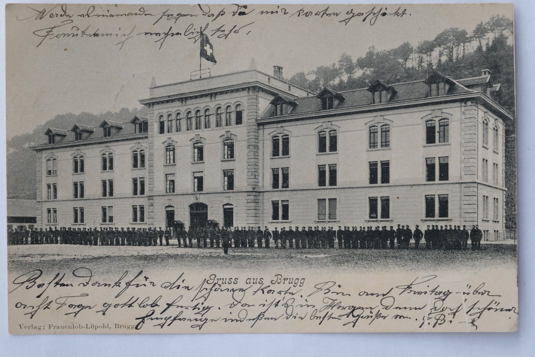 Cartoline postali: Ansichtskarte Brugg Kaserne 1903 – Usato da Ehrendingen venduto da nicoro50