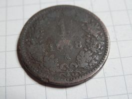 Österreich  1 Kreuzer, 1858 Münzzeichen "A" - Wien