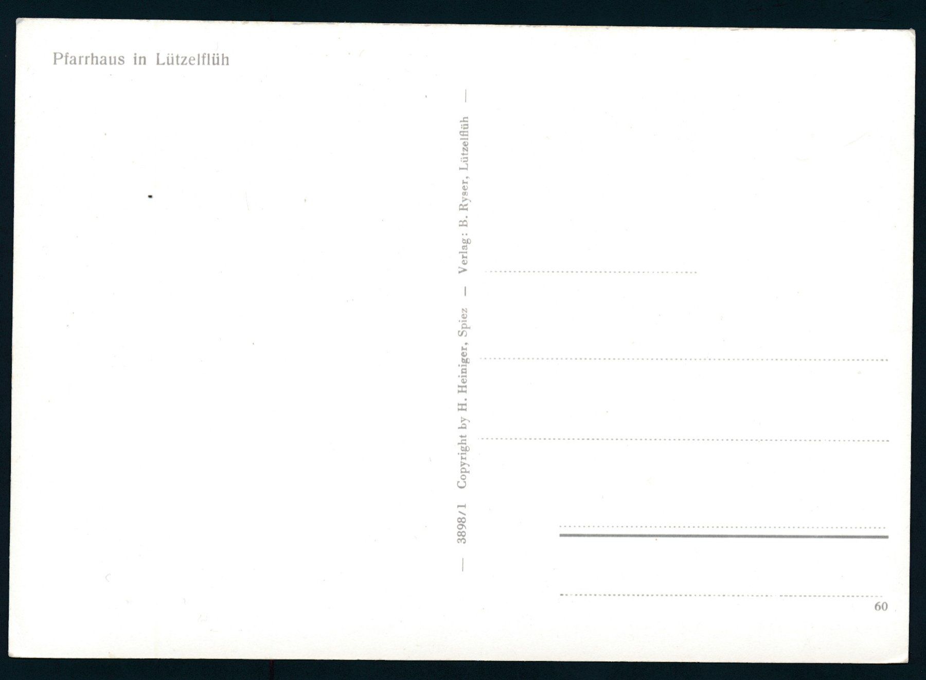 Cartoline postali: AK: Pfarrhaus in Lützelflüh – Usato da Bonau venduto da Profila3 1