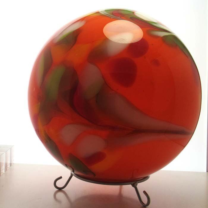 Tutte le decorazioni: Bodenkugel 25cm Rot mit Mettal-Bodenring – Nuovo (secondo la descrizione) da Stein am Rhein venduto da Vitrum8260 1