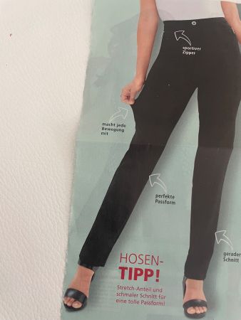 Schwarze Damenhose originalverpackt Gr 40