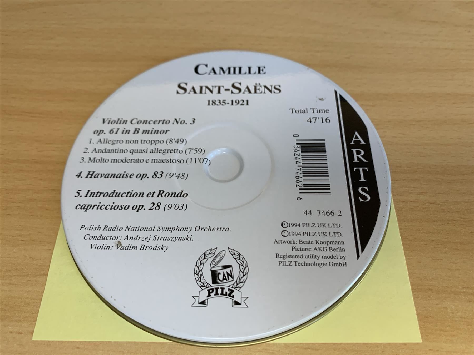 CDs: Camille Saint-Saëns 1835-1921 - Violin – Gebraucht aus Rikon im Tösstal von Alpenmutz 1