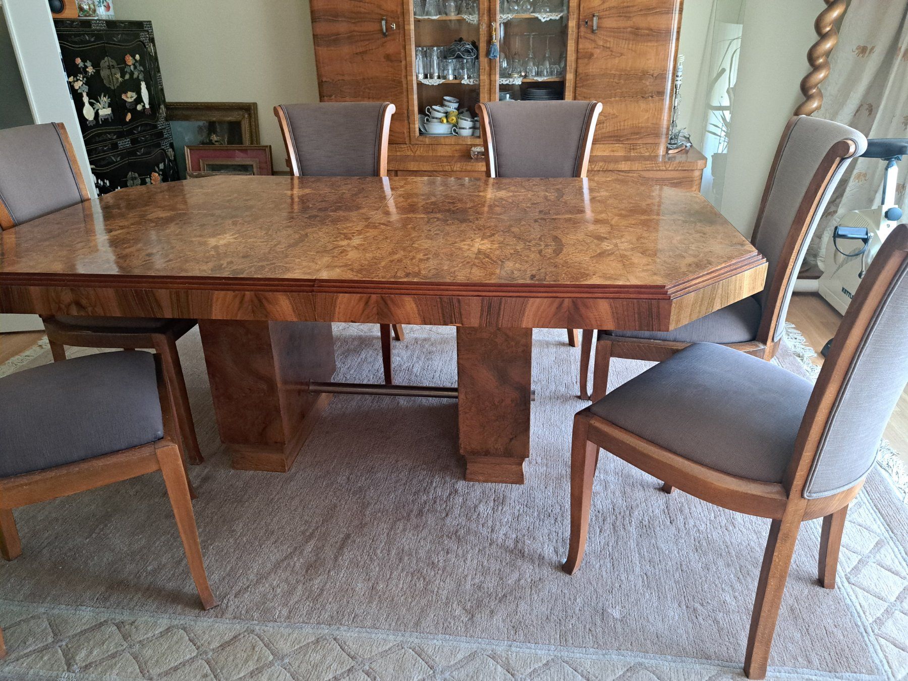 Set de table et chaises: Originales ART DECO 1925-1940 ESSZIMMER – D'occasion à Zürich par katalinw 1