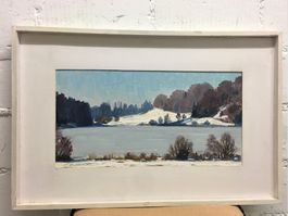 Attraktive Winter  Gemälde   Signiert  Max Birkenmeier