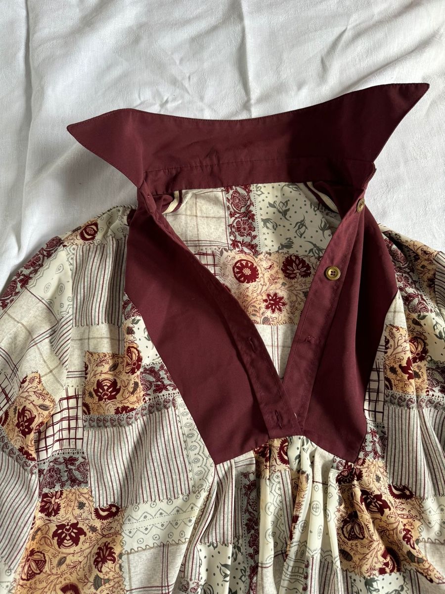 Camicette: Schicke patchworkBluse mit Blumenmuster und Knöpfen Gr. 38 – Usato da lommis venduto da inf_thv8 1