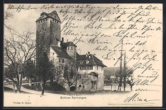 Ansichtskarten: AK Aarwangen, Blick auf das Schloss – Gebraucht aus Berlin von bartko-reher