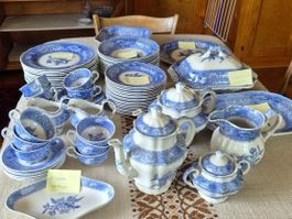 Spode Copeland Camilla blau/weiss für 12 Personen  74 Teile