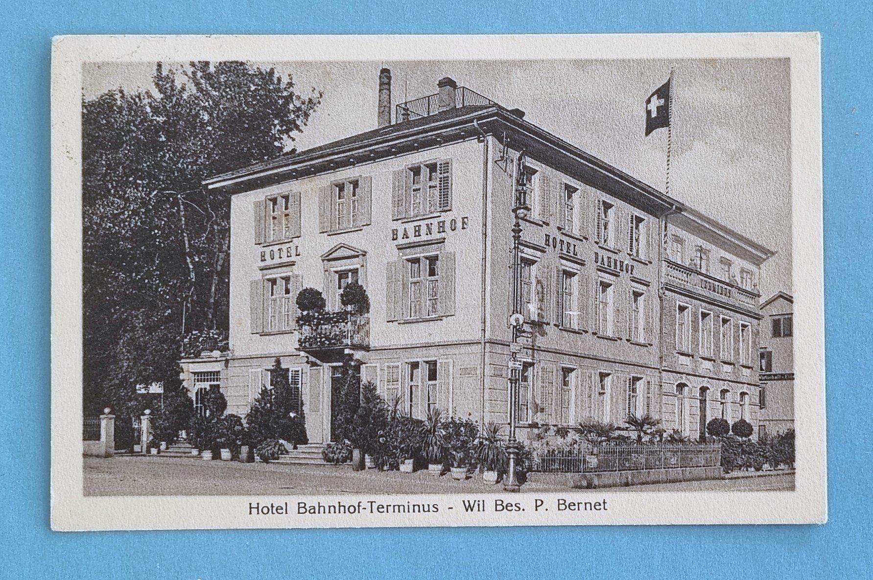 Cartoline postali: Wil - Hotel Bahnhof Terminus - 1936 – Usato da Rothrist venduto da RROENK