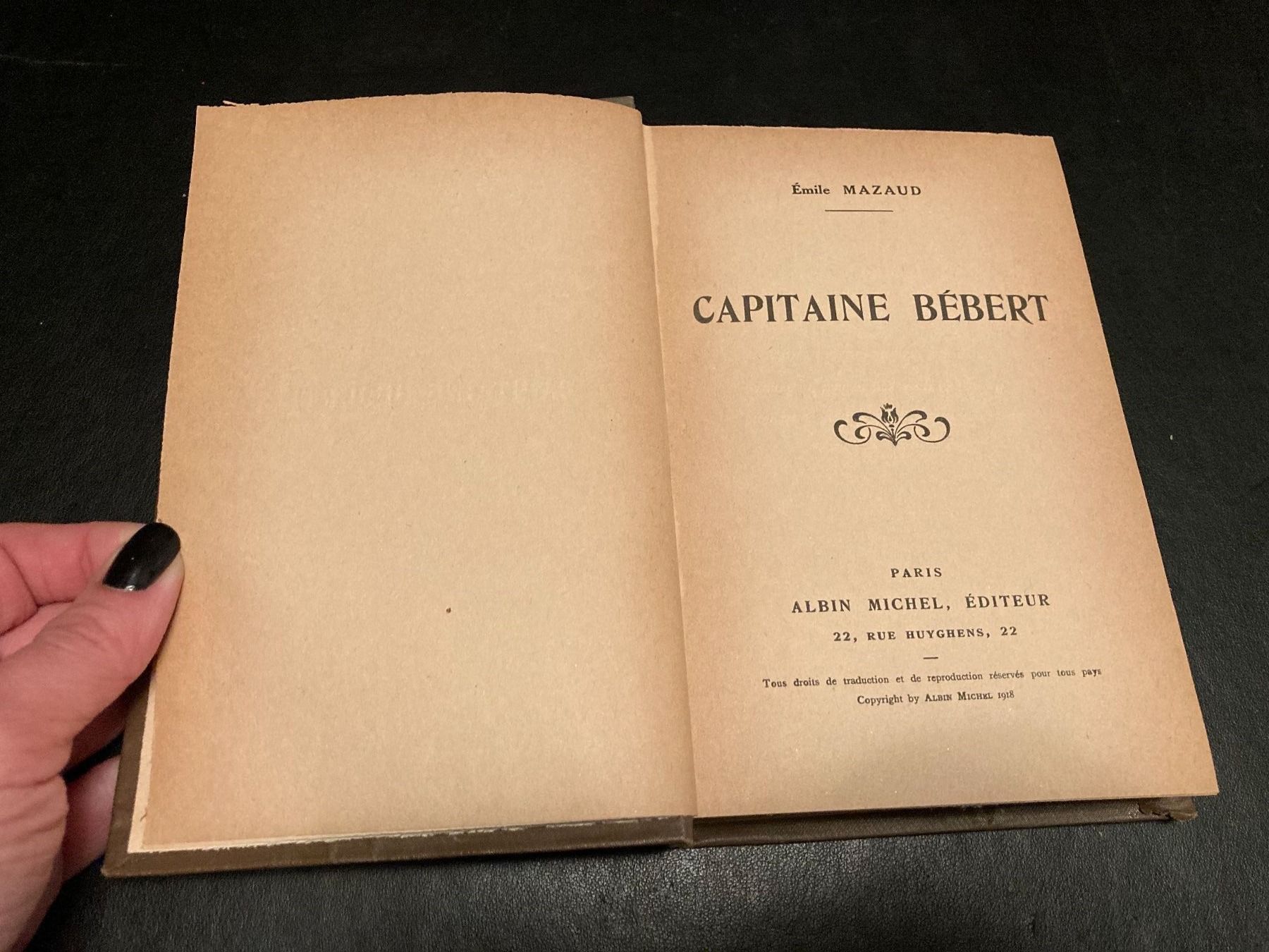 Bücher: Emile Mazaud: Capitaine Bébert, Albin Michel 1918 – Gebraucht aus Lausanne von Kinga_Shopaholic