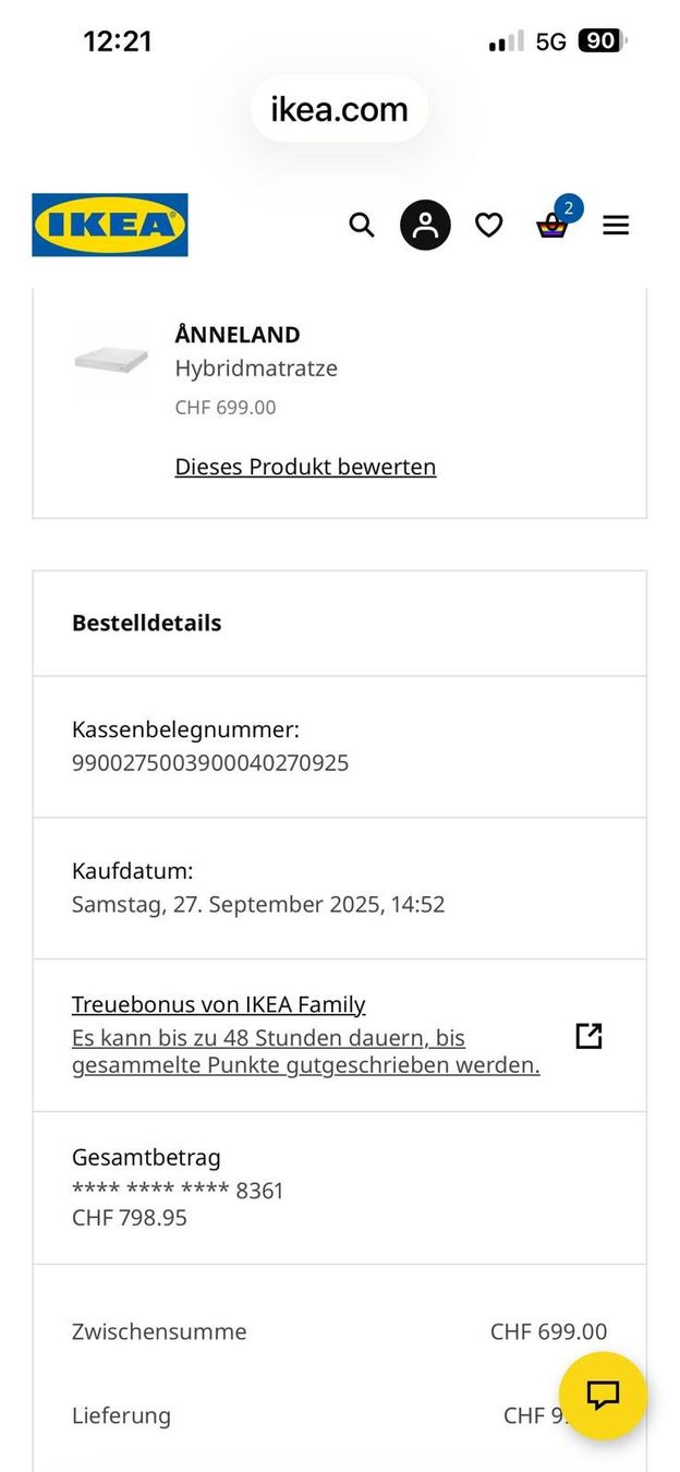 Ikea Letti: Boxspringbett 180x200 - Neuwertig – Usato da Rifferswil venduto da Calipso 5