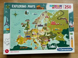 Clementoni Puzzle, 250 Teile, Weltkarte, Wie neu!