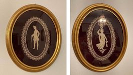 2 Quadri pizzo uomo e donna