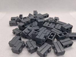 Lego 50 Stk. Mauersteine 1x2 dark bluish gray (new)
