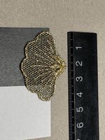 Spitzen Aufnäher gold farbig