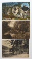 Arlesheim Ermitage mit Spaziergänger, Apollogrotte, Weiher
