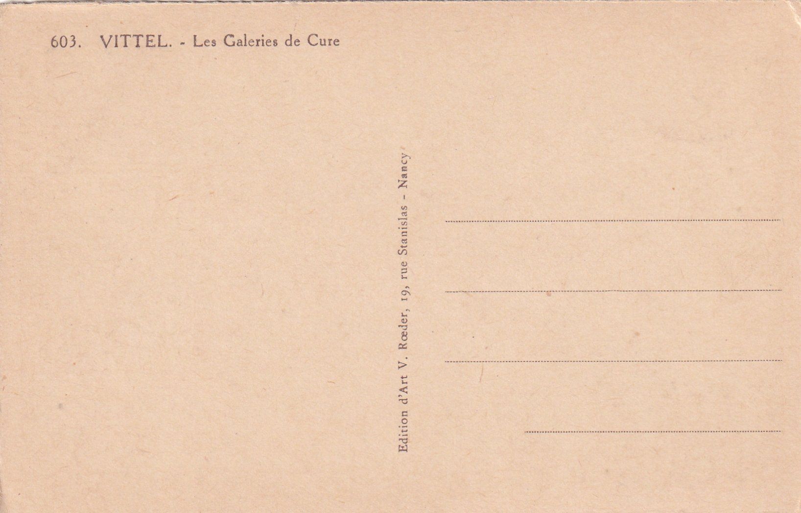 Cartoline postali: Vittel - Les Galeries de Cure /bf – Usato da Hombrechtikon venduto da Rudolf07 1