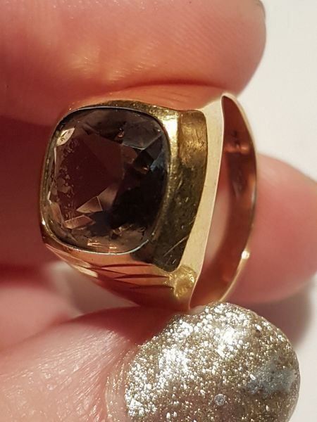 Bagues: 750 Goldring mit Rauchquarz – Neuf (Voir description) à Unterägeri par Altgoldschmuck 2