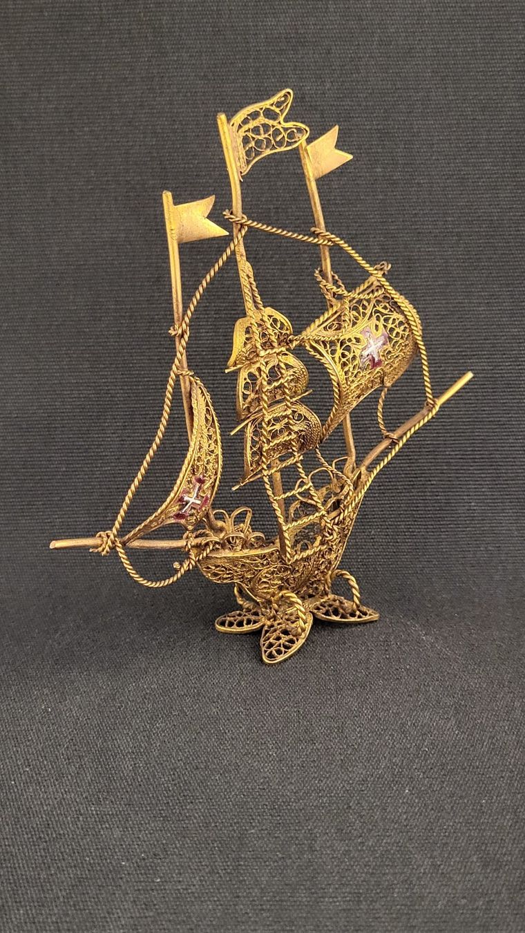 Statuette: Filigranes Segel-Schiff – Usato da Basel venduto da spinne02 1