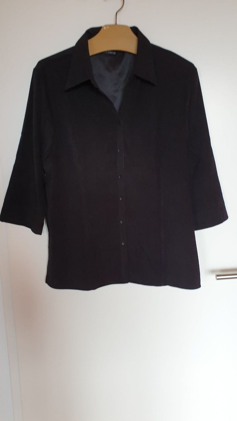Blusen: Bluse-Jacke Schwarz First Avenue 44, Polyester/Elasthan – Neu (gemäss Beschreibung) aus Biel/Bienne von bormida63 3