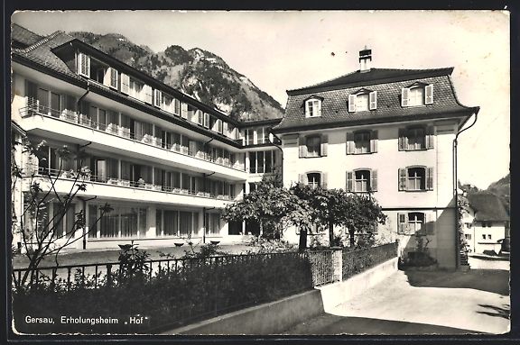 Cartoline postali: AK Gersau, Erholungsheim Hof – Usato da Berlin venduto da bartko-reher
