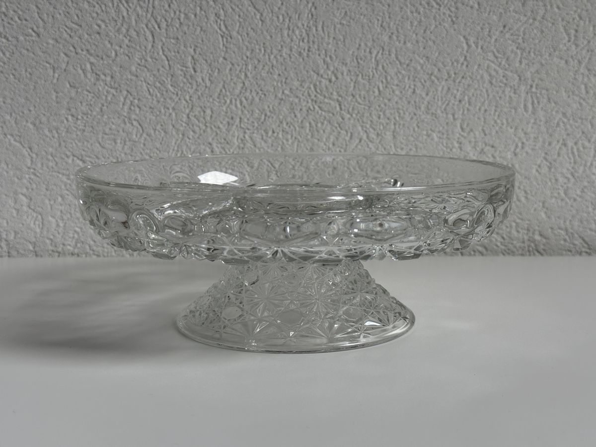 Servierplatten: Glas-Schale auf Fuss, vintage – Neu (gemäss Beschreibung) aus Veltheim AG von EVENT-LLS 1