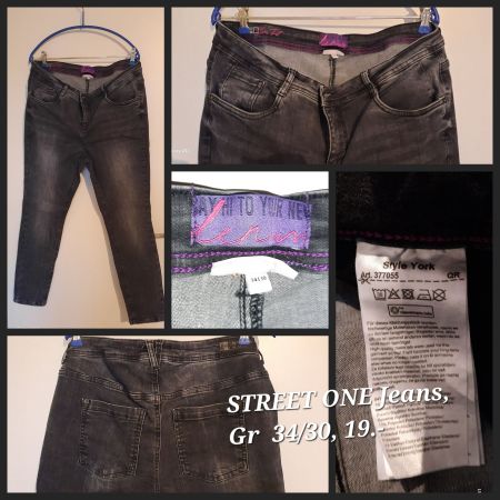 ***STREET ONE*** Jeans schwarz Gr 34/30