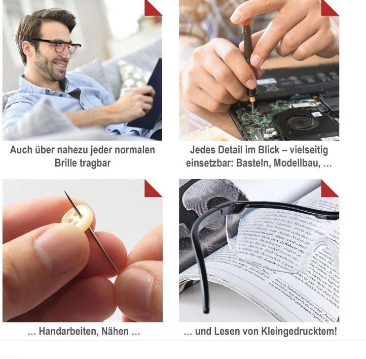 Brillen & Gläser: EASYmaxx Vergrösserungsbrille LED - schwarz – Neu und originalverpackt aus Koppigen von Bracher_Mail-House 2