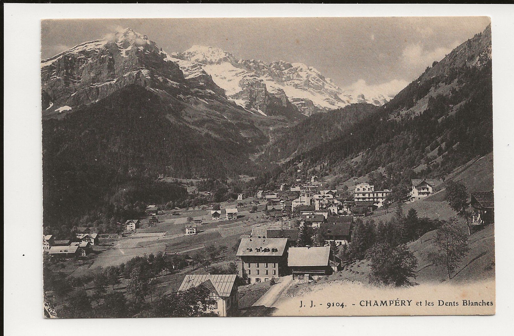 Cartoline postali: AK ca.1910 Champéry et les Dents Blanches VS – Usato da Greifensee venduto da 315WDO