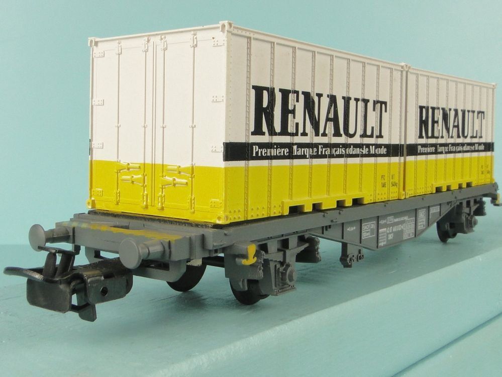 Märklin Modellini di ferrovie: Märklin 4664 Containerwagen Renault – Usato da Bülach venduto da cann11 6