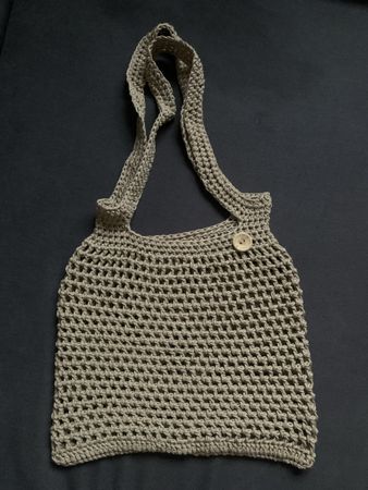 Handmade Crochet Bag, Perfect for Summer, Beige Tone
