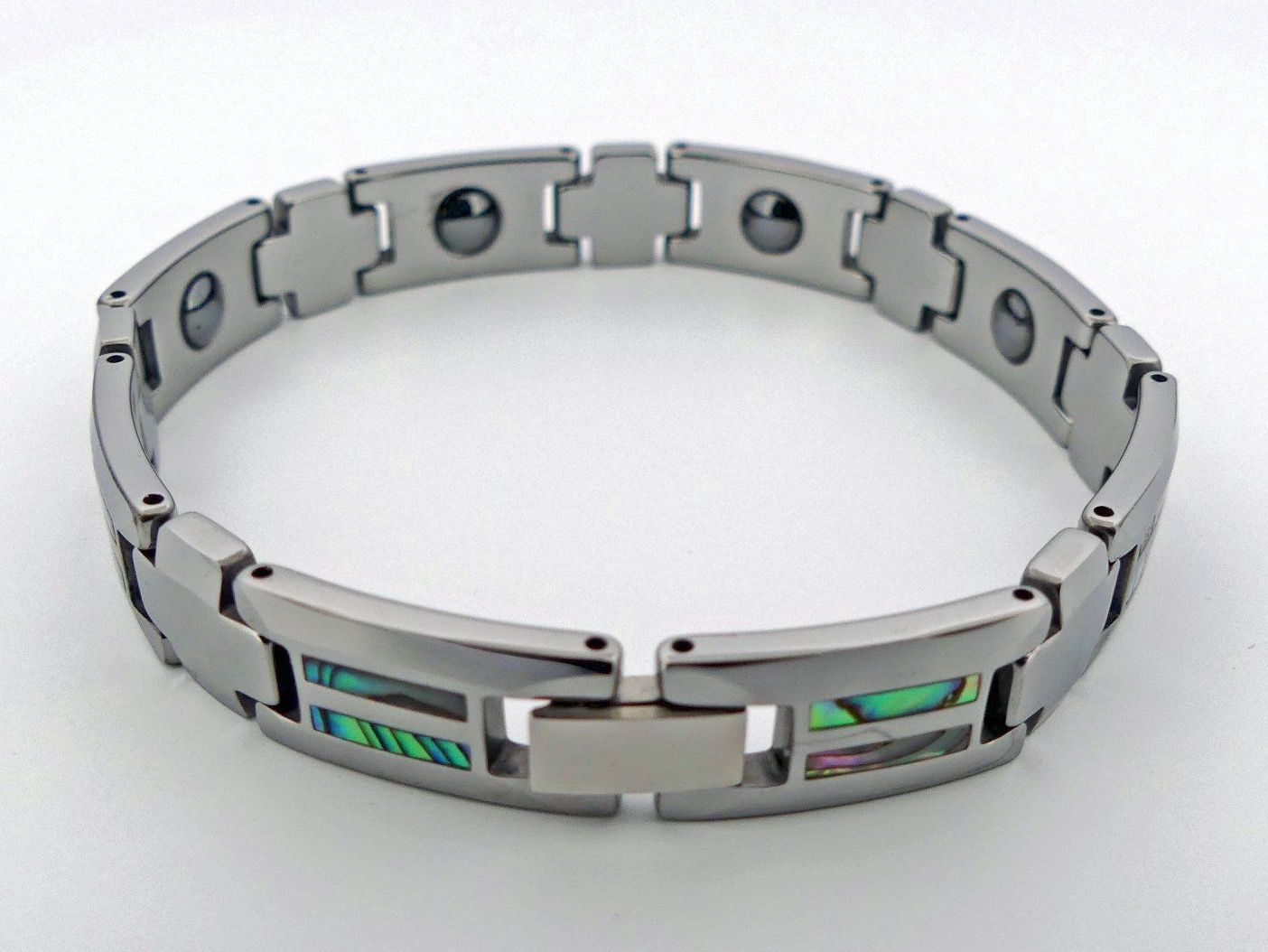 Bracciali & Braccialetti: Armband aus Wolfram mit Abalone – Nuovo e nell'imballaggio originale da Matten b. Interlaken venduto da kero71 1