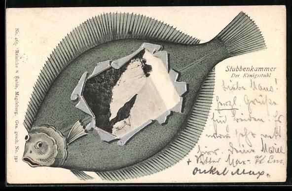Cartoline postali: Grusskarten-AK Stubbenkammer, Der König – Usato da Berlin venduto da bartko-reher