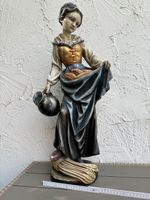 Holzskulptur -  Holzfigur Schnitzerei Heilige Notburga 70 cm