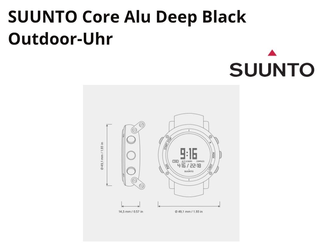 Suunto Uhren: Suunto Core Alu Deep Black Outdoor-Uhr - Gebraucht! – Gebraucht aus Beinwil am See von dca_vg5p 1