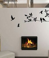 Stickers Oiseaux Arbre branche 100x57cm