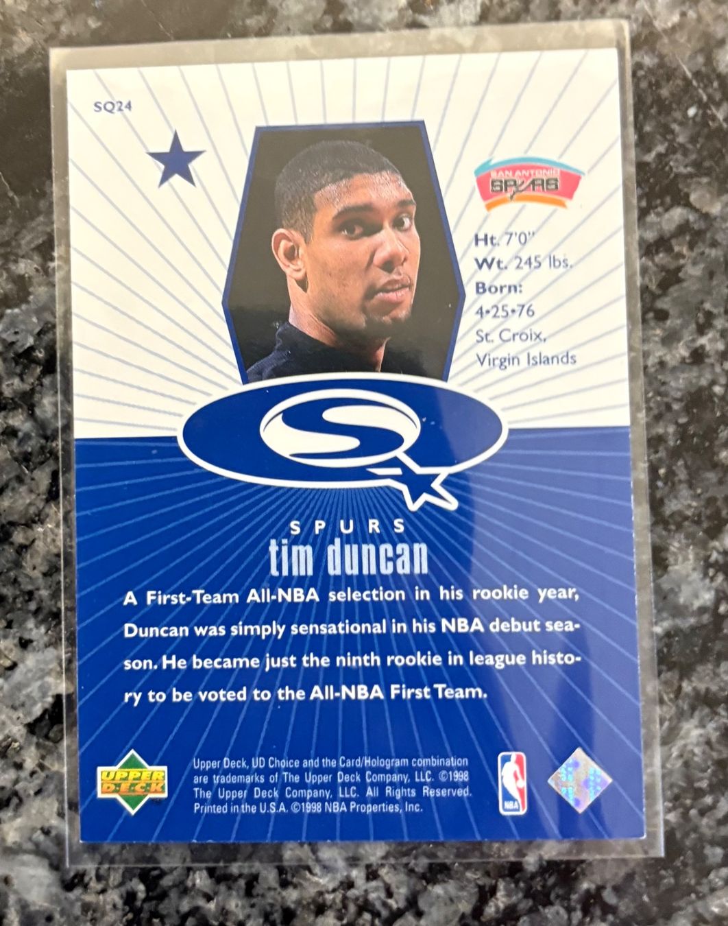 Nba Carte collezionabili: NBA Tim Duncan Starquest Blue Card – Nuovo (secondo la descrizione) da Muttenz venduto da joba23 1