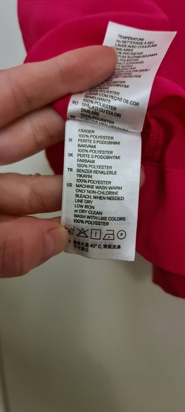 H&M Tops: Crop top oversize fuschia transparent taille 36 – Gebraucht aus Genève von Saleena 5