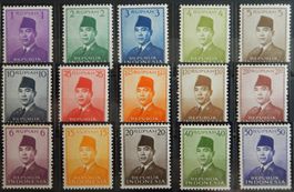 Indonesien Kat. 82-88 & 110-117 ** 1951/57