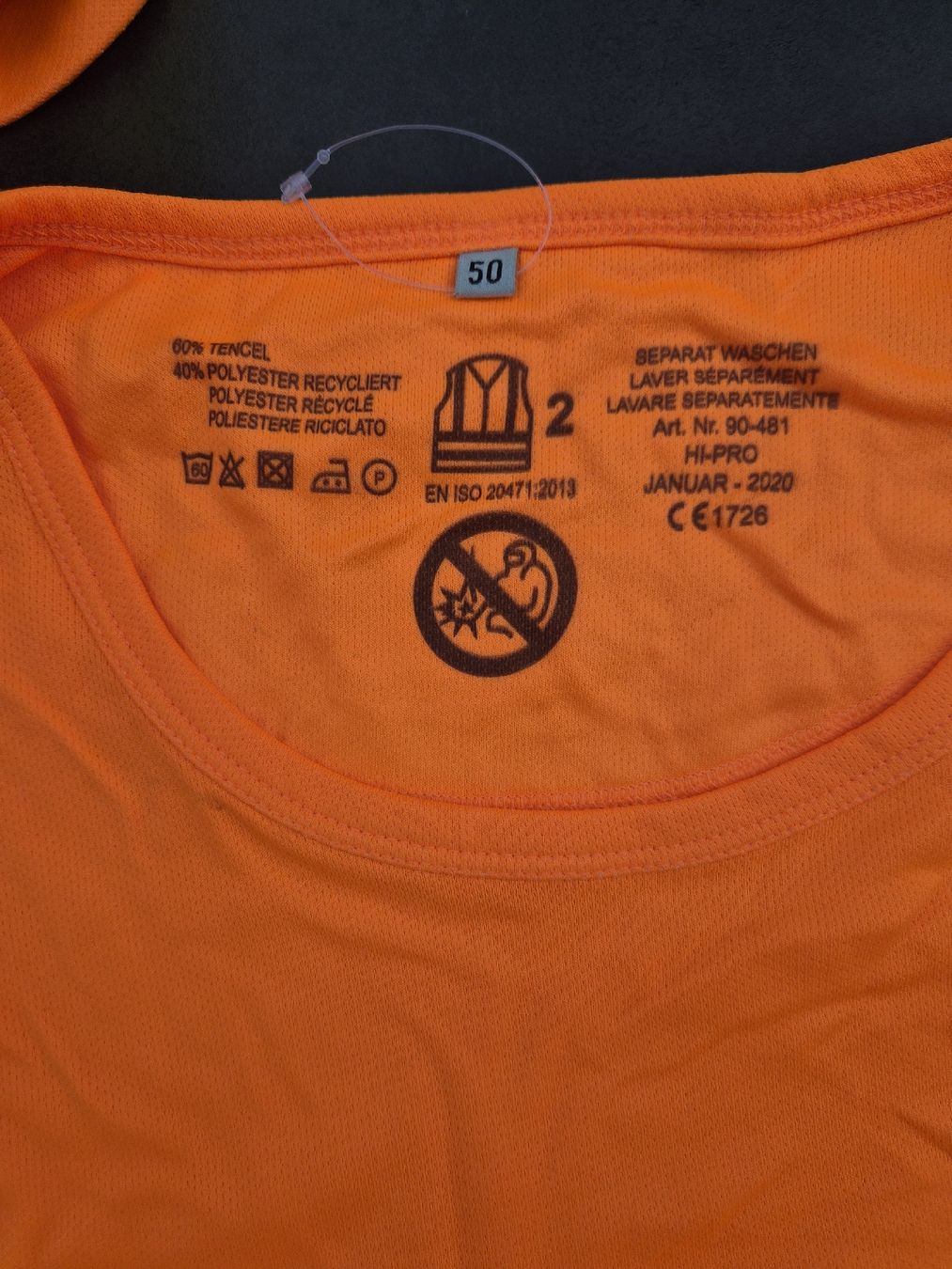 T-shirt: Orange Warnshirt mit Reflektoren, Grösse 50 – Usato da Fislisbach venduto da Crisisgusita 1