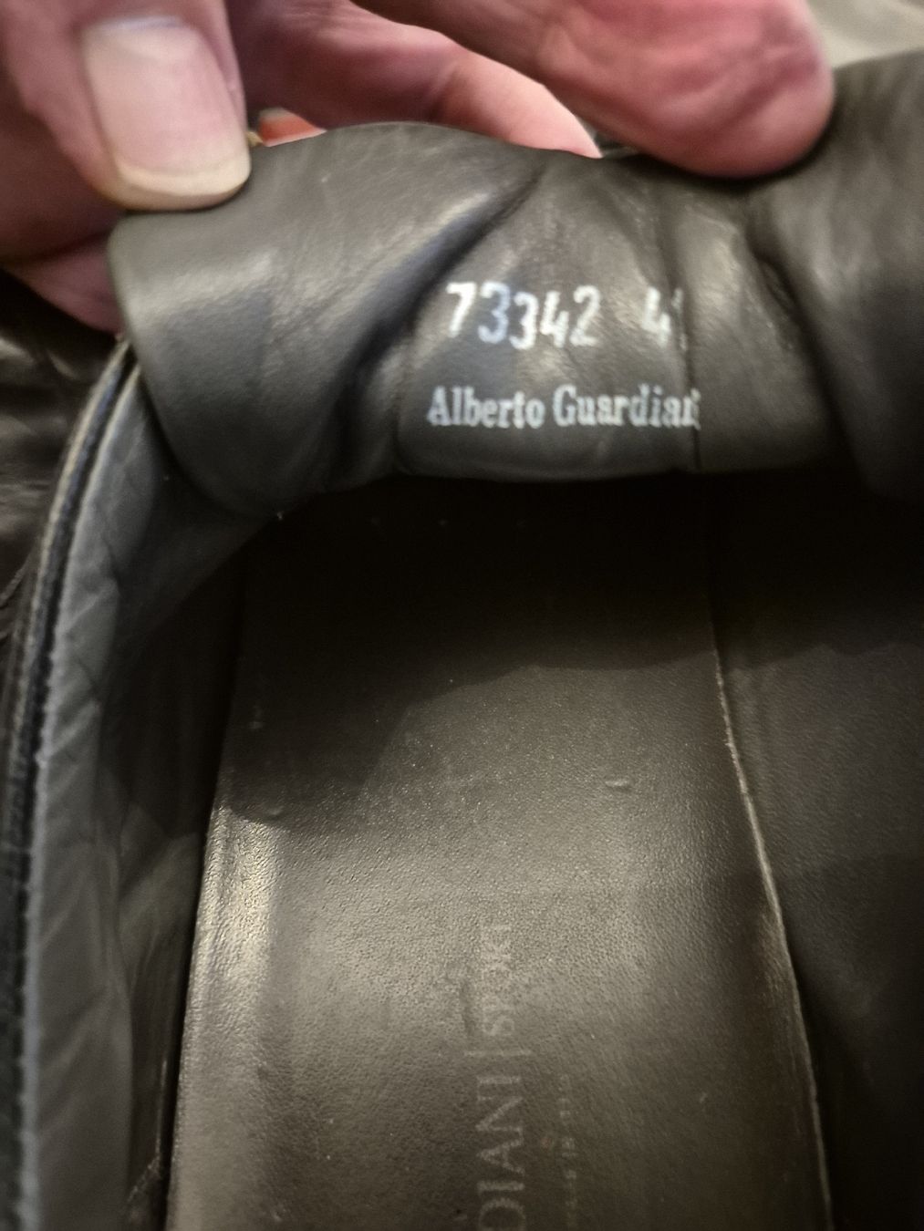 Scarpe da uomo: Alberto Guardiani Baskets Sport, Cuir Noir, Taille 41 – Usato da Chevenez venduto da Pippomy 4