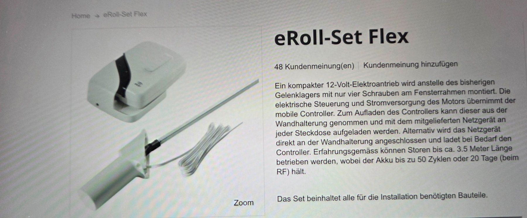 Marquises: Elektrischer Storenmotor – D'occasion à Feldmeilen par Saroky