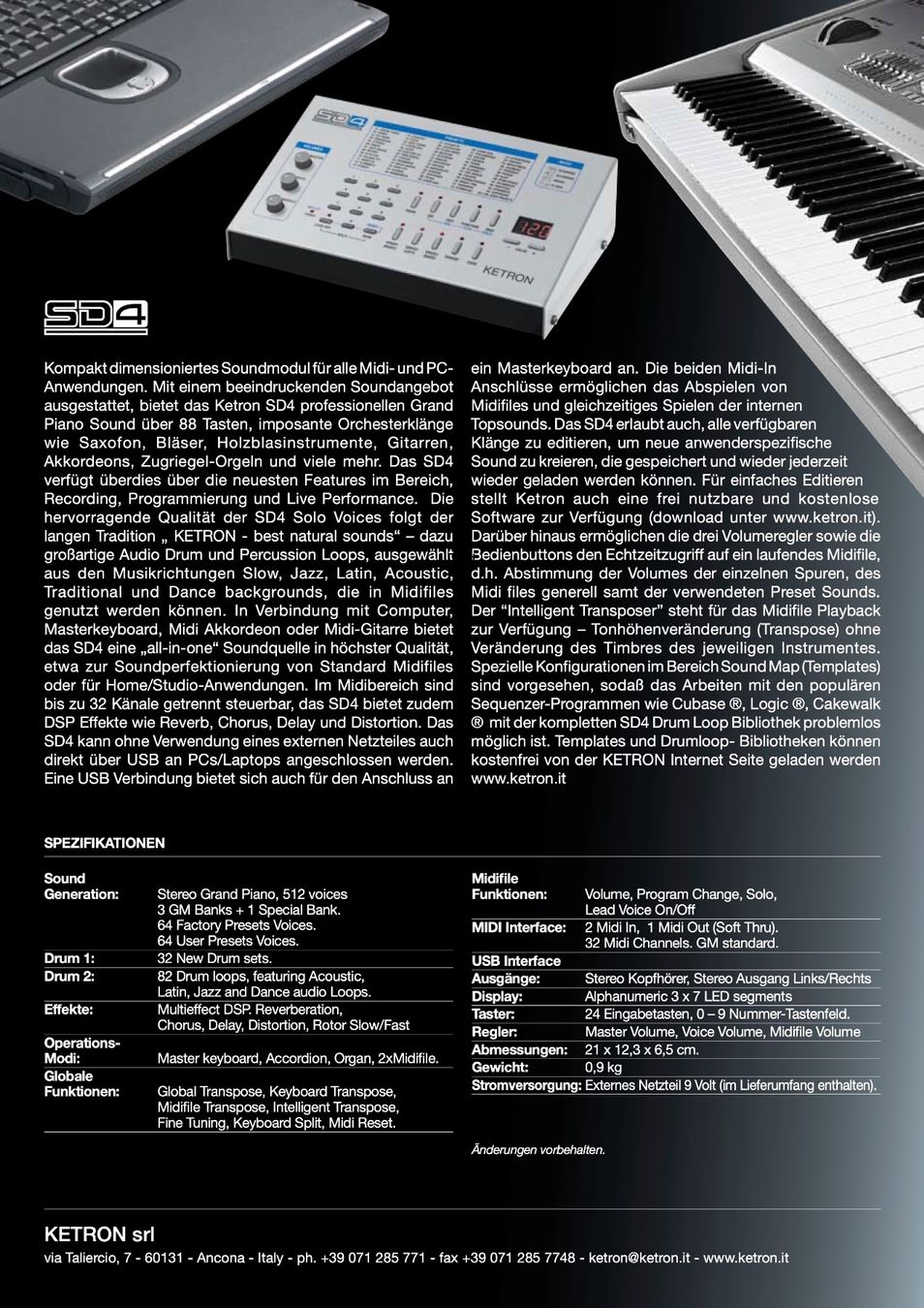 Musikinstrumente: Soundmodul Ketron SD4, Rarität – Gebraucht aus Burg AG von Auditon 7