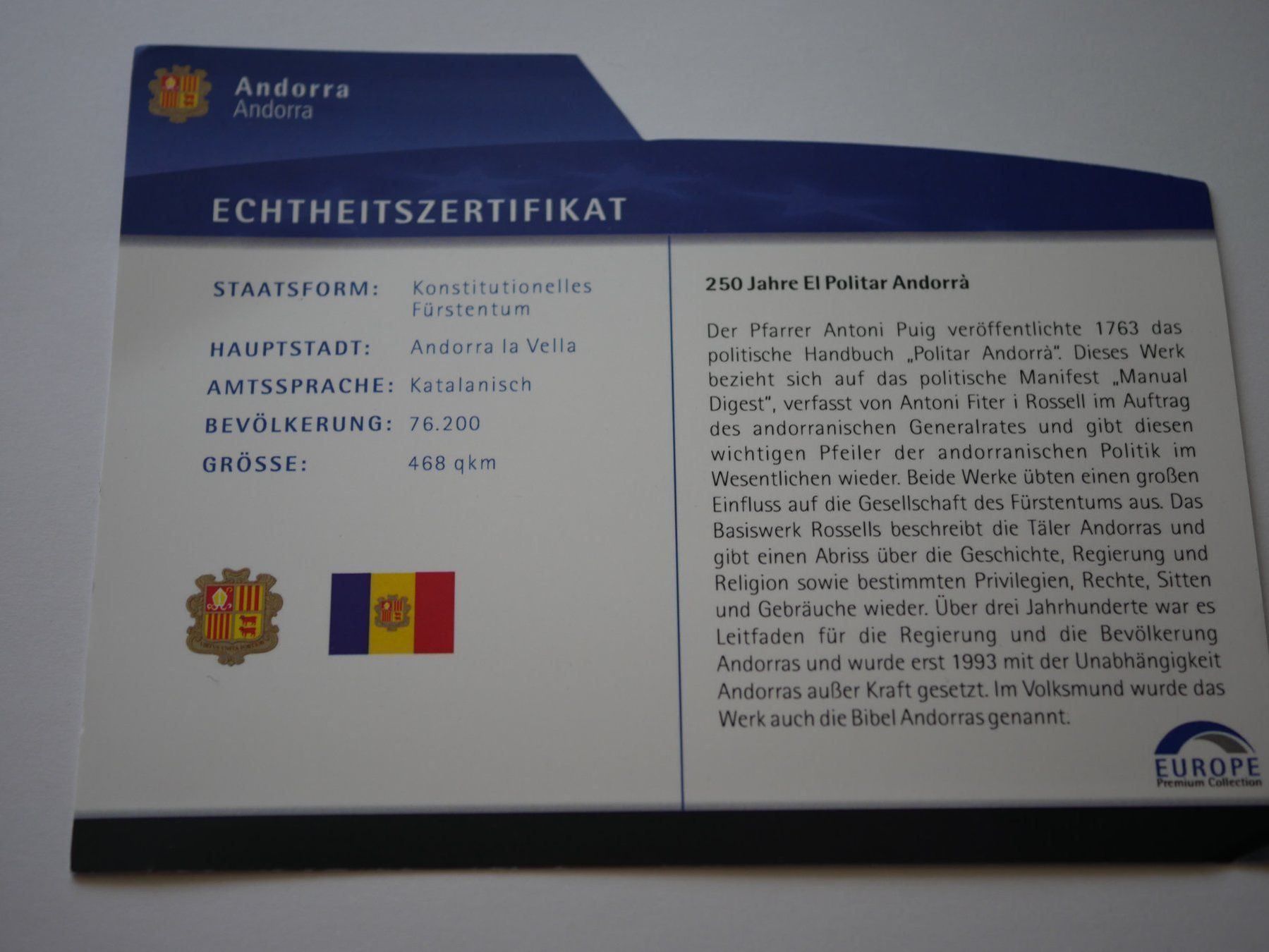 Tutti le monete: Europrobe Andorra 2014 Premium ***TOP*** – Nuovo e nell'imballaggio originale da Kreuzlingen venduto da Samson01 2