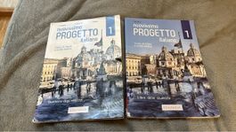Lot 2 livres italien PROGETTO 1 A1-A2 EDILINGUA