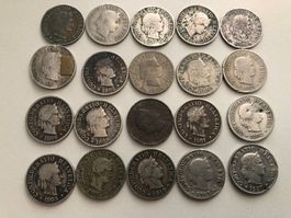 Lot mit 20 Stk. schmutzigen und defekten  5 Rp. (1879-1937)