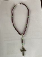Schöner Rosenkranz, Glasperlen, Kreuz Anhänger 📿