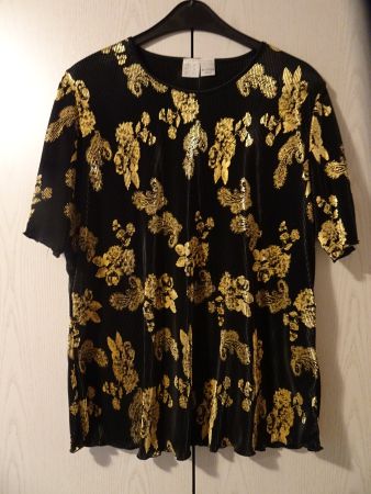 Shirt Kurzarm, Gr. 50, schwarz/gold