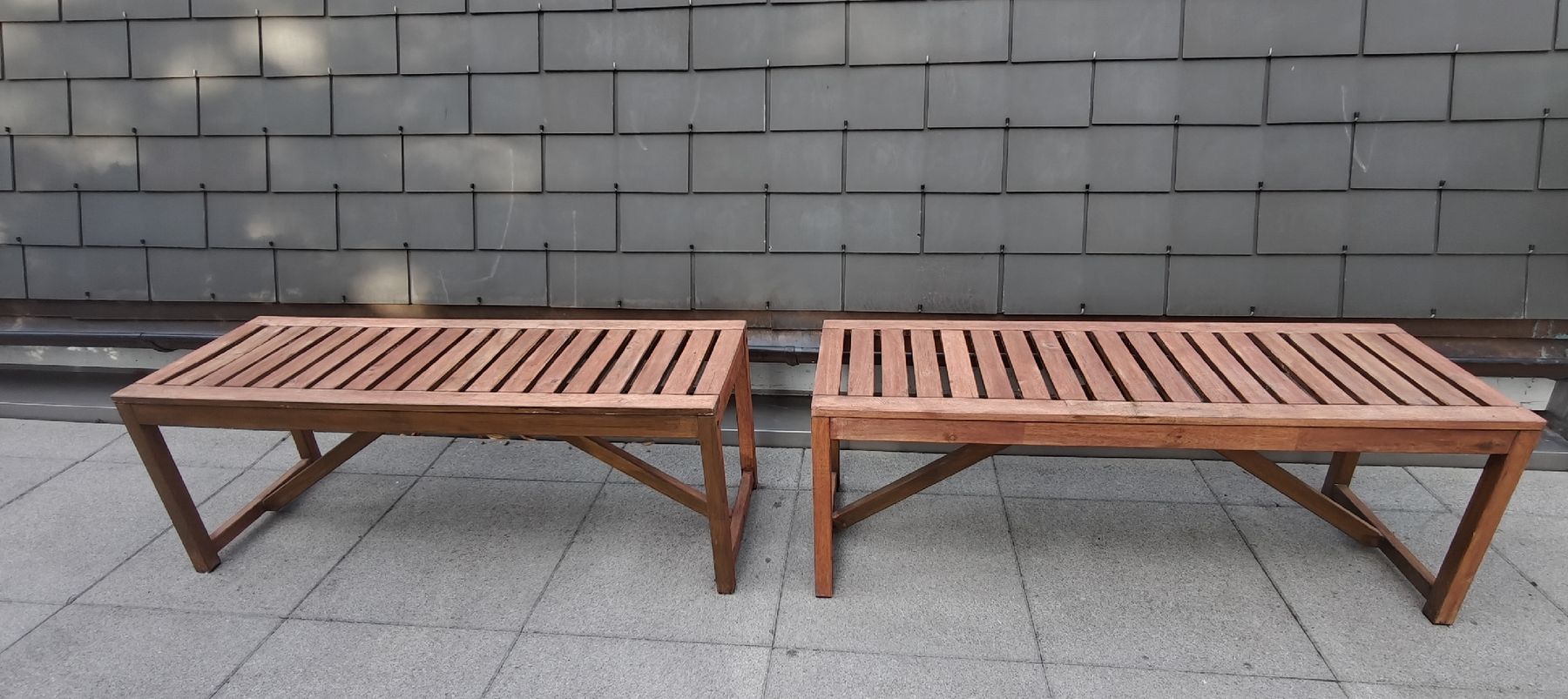 Panchine: 2x Holzbank Gartenbank – Usato da Langenthal venduto da Josefiiina