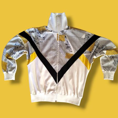 Vintage Style: Training jacke mit hohem Kragen